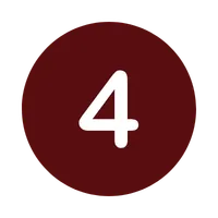 White number 4 inside a dark red circle.